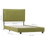 Estructura de cama de tela verde 90x200 cm de vidaXL, Camas y somieres - Ref: Foro24-280996, Precio: 140,60 €, Descuento: %