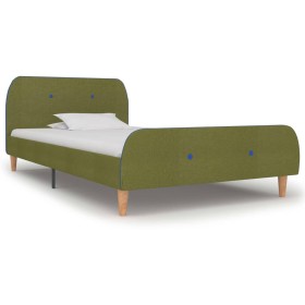 Estructura de cama de tela verde 90x200 cm de vidaXL, Camas y somieres - Ref: Foro24-280931, Precio: 129,99 €, Descuento: %