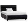 Estructura de cama con LED cuero sintético negro 90x200 cm de vidaXL, Camas y somieres - Ref: Foro24-284972, Precio: 254,16 €...