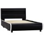 Estructura de cama con LED cuero sintético negro 90x200 cm de vidaXL, Camas y somieres - Ref: Foro24-284972, Precio: 254,16 €...