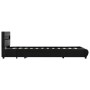 Estructura de cama con LED cuero sintético negro 90x200 cm de vidaXL, Camas y somieres - Ref: Foro24-284972, Precio: 254,16 €...