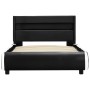 Estructura de cama con LED cuero sintético negro 90x200 cm de vidaXL, Camas y somieres - Ref: Foro24-284972, Precio: 254,16 €...