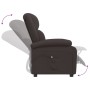 Sillón reclinable eléctrico tela marrón oscuro de vidaXL, Sillones - Ref: Foro24-3098357, Precio: 268,99 €, Descuento: %