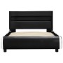 Bed frame with LED black synthetic leather 100x200 cm by vidaXL, Beds and slatted bases - Ref: Foro24-284973, Price: 295,93 €...