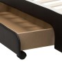 Bed frame with LED black synthetic leather 100x200 cm by vidaXL, Beds and slatted bases - Ref: Foro24-284973, Price: 295,93 €...