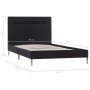 Bed frame with LED in black fabric 90x200 cm by vidaXL, Beds and slatted bases - Ref: Foro24-280961, Price: 187,84 €, Discoun...