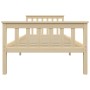 Estructura de cama de madera maciza de pino clara 100x200 cm de vidaXL, Camas y somieres - Ref: Foro24-283221, Precio: 133,15...