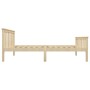 Solid light pine wood bed frame 100x200 cm by vidaXL, Beds and slatted bases - Ref: Foro24-283221, Price: 108,99 €, Discount: %