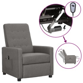 Sillón reclinable eléctrico tela gris claro de vidaXL, Sillones - Ref: Foro24-3098638, Precio: 192,99 €, Descuento: %