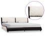 Bed frame with LED synthetic leather black white 180x200 cm by vidaXL, Beds and slatted bases - Ref: Foro24-280381, Price: 28...