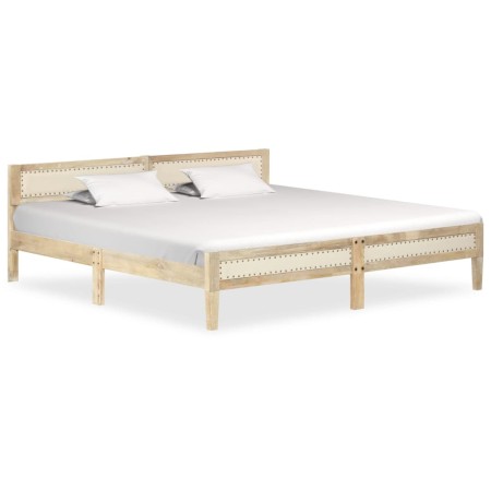 Estructura de cama de madera maciza de mango 200 cm de vidaXL, Camas y somieres - Ref: Foro24-288429, Precio: 170,99 €, Descu...