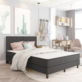 Box Spring bed frame gray fabric 160x200 cm by vidaXL, Beds and slatted bases - Ref: Foro24-287457, Price: 153,74 €, Discount: %