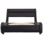 Estructura de cama con LED cuero sintético negro 90x200 cm de vidaXL, Camas y somieres - Ref: Foro24-285726, Precio: 262,93 €...