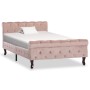 Pink velvet bed frame 100x200 cm by vidaXL, Beds and slatted bases - Ref: Foro24-288565, Price: 237,68 €, Discount: %