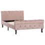 Pink velvet bed frame 100x200 cm by vidaXL, Beds and slatted bases - Ref: Foro24-288565, Price: 237,68 €, Discount: %