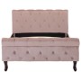 Pink velvet bed frame 100x200 cm by vidaXL, Beds and slatted bases - Ref: Foro24-288565, Price: 237,68 €, Discount: %