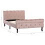 Pink velvet bed frame 100x200 cm by vidaXL, Beds and slatted bases - Ref: Foro24-288565, Price: 237,68 €, Discount: %