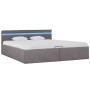 Cama canapé hidráulica almacenaje LED tela gris topo 180x200 cm de vidaXL, Camas y somieres - Ref: Foro24-285629, Precio: 328...