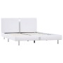 Estructura de cama de cuero sintético blanco 140x200 cm de vidaXL, Camas y somieres - Ref: Foro24-280833, Precio: 216,75 €, D...