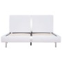 Estructura de cama de cuero sintético blanco 140x200 cm de vidaXL, Camas y somieres - Ref: Foro24-280833, Precio: 216,75 €, D...