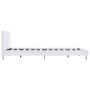 Estructura de cama de cuero sintético blanco 140x200 cm de vidaXL, Camas y somieres - Ref: Foro24-280833, Precio: 216,75 €, D...