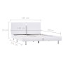 Estructura de cama de cuero sintético blanco 140x200 cm de vidaXL, Camas y somieres - Ref: Foro24-280833, Precio: 216,75 €, D...