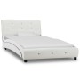 Estructura de cama de cuero sintético blanco 90x200 cm de vidaXL, Camas y somieres - Ref: Foro24-280312, Precio: 215,90 €, De...