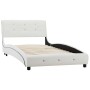 Estructura de cama de cuero sintético blanco 90x200 cm de vidaXL, Camas y somieres - Ref: Foro24-280312, Precio: 215,90 €, De...