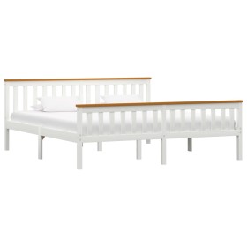 Estructura de cama madera de pino maciza blanca 180x200 cm de vidaXL, Camas y somieres - Ref: Foro24-283249, Precio: 256,99 €...