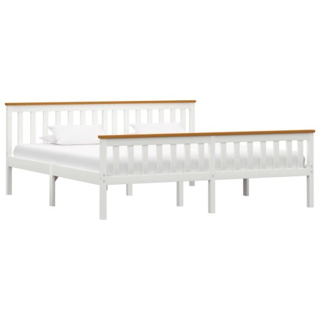 Estructura de cama madera de pino maciza blanca 180x200 cm de vidaXL, Camas y somieres - Ref: Foro24-283249, Precio: 256,10 €...