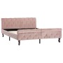 Estructura de cama de terciopelo rosa 140x200 cm de vidaXL, Camas y somieres - Ref: Foro24-288567, Precio: 375,51 €, Descuent...