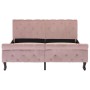 Estructura de cama de terciopelo rosa 140x200 cm de vidaXL, Camas y somieres - Ref: Foro24-288567, Precio: 375,51 €, Descuent...