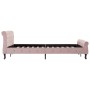 Estructura de cama de terciopelo rosa 140x200 cm de vidaXL, Camas y somieres - Ref: Foro24-288567, Precio: 375,51 €, Descuent...