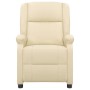 Sillón reclinable eléctrico de cuero auténtico blanco crema de vidaXL, Sillones - Ref: Foro24-3098391, Precio: 409,94 €, Desc...