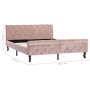 Estructura de cama de terciopelo rosa 140x200 cm de vidaXL, Camas y somieres - Ref: Foro24-288567, Precio: 375,51 €, Descuent...