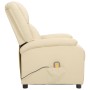 Sillón reclinable eléctrico de cuero auténtico blanco crema de vidaXL, Sillones - Ref: Foro24-3098391, Precio: 409,94 €, Desc...