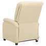 Sillón reclinable eléctrico de cuero auténtico blanco crema de vidaXL, Sillones - Ref: Foro24-3098391, Precio: 409,94 €, Desc...