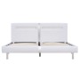 Bed frame with LED in white synthetic leather 180x200 cm by vidaXL, Beds and slatted bases - Ref: Foro24-280855, Price: 169,4...