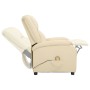 Sillón reclinable eléctrico de cuero auténtico blanco crema de vidaXL, Sillones - Ref: Foro24-3098391, Precio: 409,94 €, Desc...