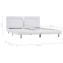 Estructura de cama con LED de cuero sintético blanco 180x200 cm de vidaXL, Camas y somieres - Ref: Foro24-280855, Precio: 194...