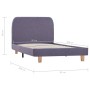 Estructura de cama de tela gris claro 90x200 cm de vidaXL, Camas y somieres - Ref: Foro24-280871, Precio: 118,00 €, Descuento: %