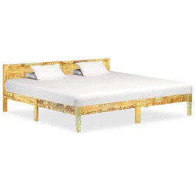 Recycled solid wood bed frame 200x200 cm by vidaXL, Beds and slatted bases - Ref: Foro24-288439, Price: 157,99 €, Discount: %