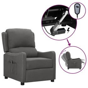 Sillón reclinable eléctrico de tela gris oscuro de vidaXL, Sillones - Ref: Foro24-3098746, Precio: 246,99 €, Descuento: %