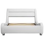 Estructura cama con LED cuero sintético blanco 100x200 cm de vidaXL, Camas y somieres - Ref: Foro24-285733, Precio: 216,65 €,...