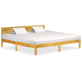 Estructura de cama de madera maciza de mango 200 cm de vidaXL, Camas y somieres - Ref: Foro24-288434, Precio: 158,99 €, Descu...