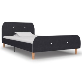 Estructura de cama de tela gris oscuro 90x200 cm de vidaXL, Camas y somieres - Ref: Foro24-280916, Precio: 134,99 €, Descuent...