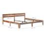 Estructura de cama de madera maciza de sheesham 200x200 cm de vidaXL, Camas y somieres - Ref: Foro24-288414, Precio: 256,99 €...