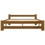 Honey brown solid pine wood bed frame 160x200 cm by vidaXL, Beds and slatted bases - Ref: Foro24-322009, Price: 117,13 €, Dis...