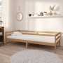 Honey brown solid pine wood sofa bed and mattress 90x200 cm by vidaXL, Beds and slatted bases - Ref: Foro24-3083572, Price: 2...