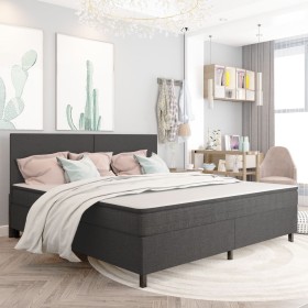 Box Spring bed frame gray fabric 200x200 cm by vidaXL, Beds and slatted bases - Ref: Foro24-287467, Price: 186,99 €, Discount: %